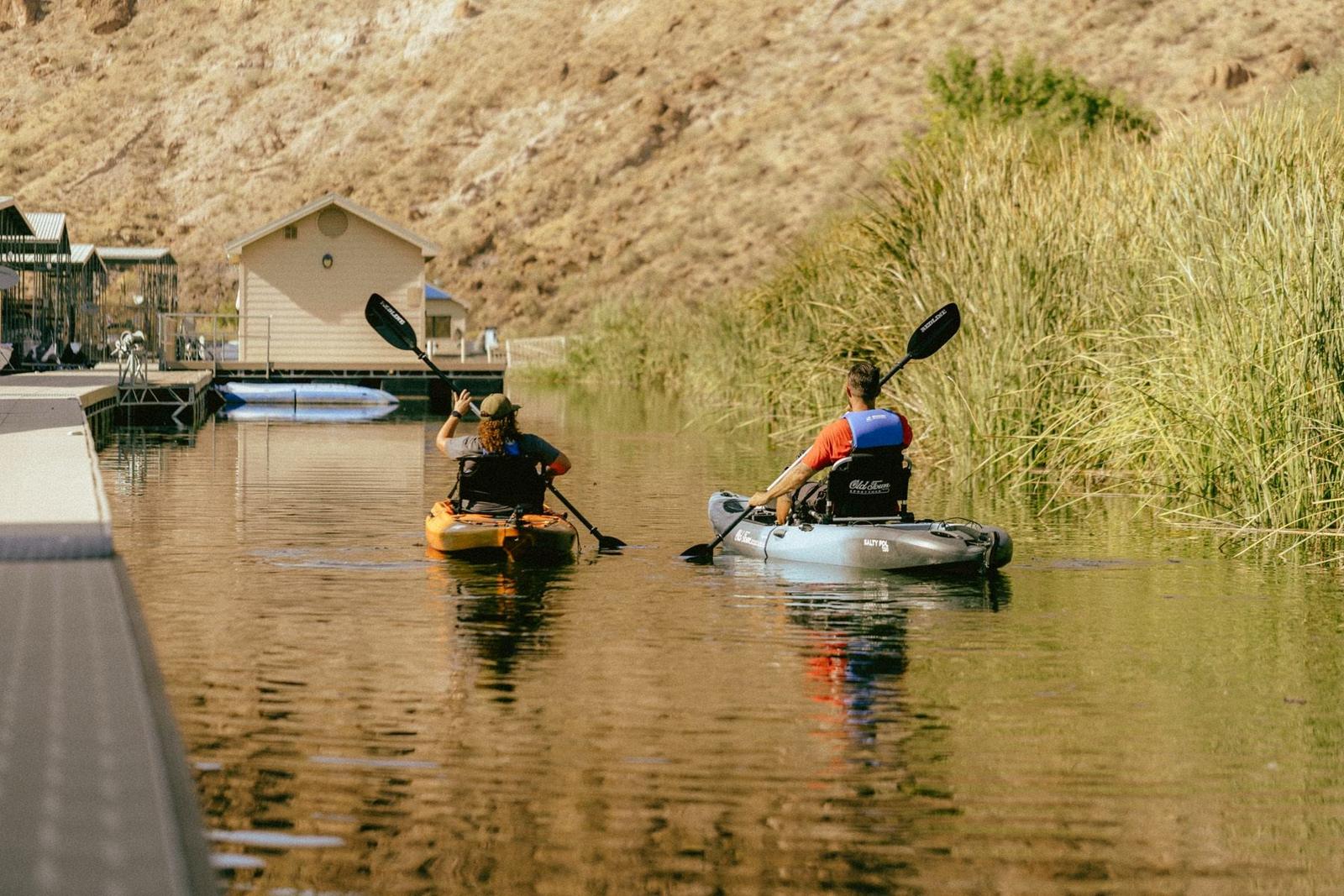 Fishing kayaks at Canyon Lake
