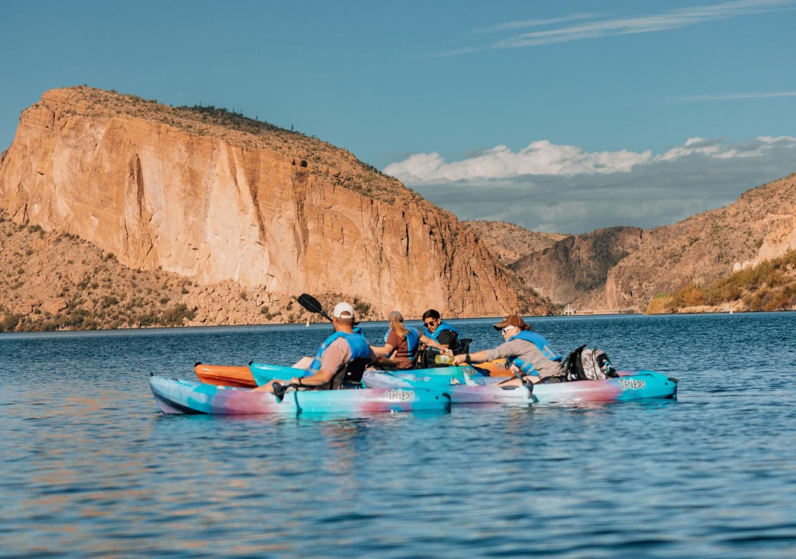 Group paddling event at Canyon Lake